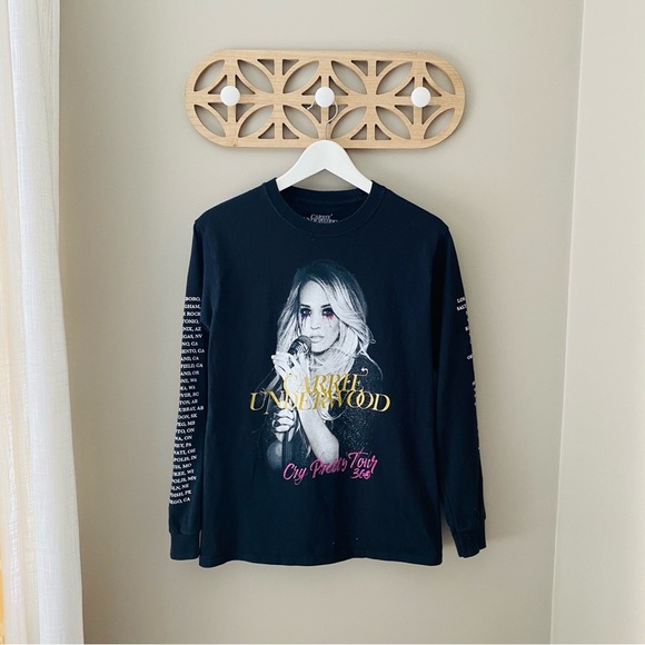 Carrie Underwood Cry Pretty Tour 360 Concert Top Black Sz Small - Picture 1 of 9